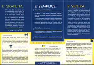 Clicca per ingrandire l'interno della Brochure della Tessera Snai Card