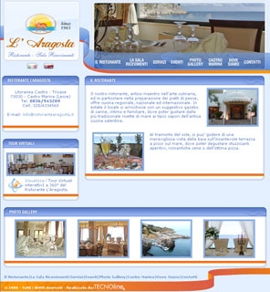 Ristorante, sala ricevimenti, pizzeria con bar, gelateria. A Castro Marina (Le). 