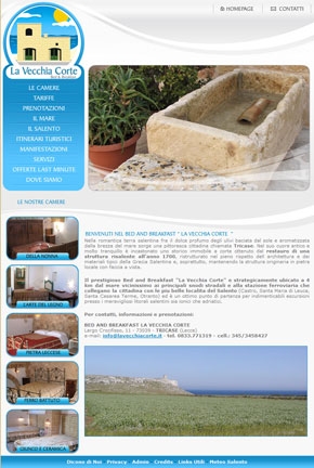 La Vecchia Corte, prestigioso ed antico bed and breakfast a soli 7 km dal mare del Salento, Puglia.